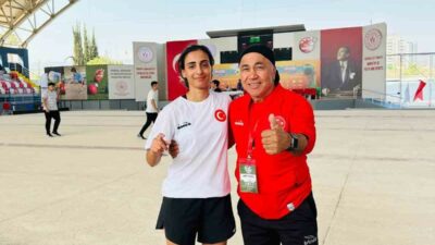 BURSA BÜYÜKŞEHİR BELEDİYESPORLU MİNE TÜRKER, MERSİN'DE DÜZENLENEN AVRUPA KADINLAR VE