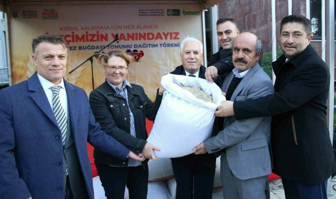 Büyükşehir’den çiftçilere destek Bursa Büyükşehir Belediyesi, kırsal kalkınma hedefleri doğrultusunda Karacabey, Yenişehir, Harmancık