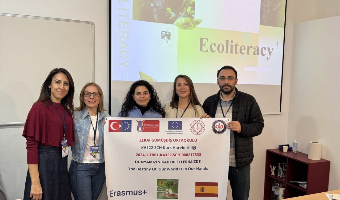 Zekai Gümüşdiş Ortaokulu, Erasmus+ Programı kapsamında yürütülen “Dünyamızın Kaderi Ellerimizde”