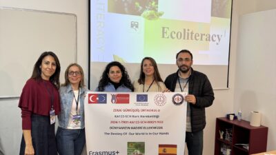 Zekai Gümüşdiş Ortaokulu, Erasmus+ Programı kapsamında yürütülen “Dünyamızın Kaderi Ellerimizde”