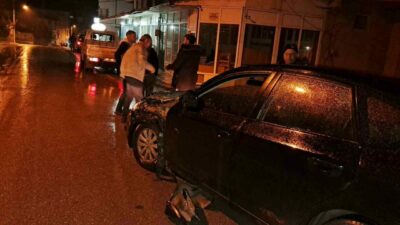 Bursa’nın İznik ilçesinde alkollü olduğu iddia edilen sürücü önce traktörün