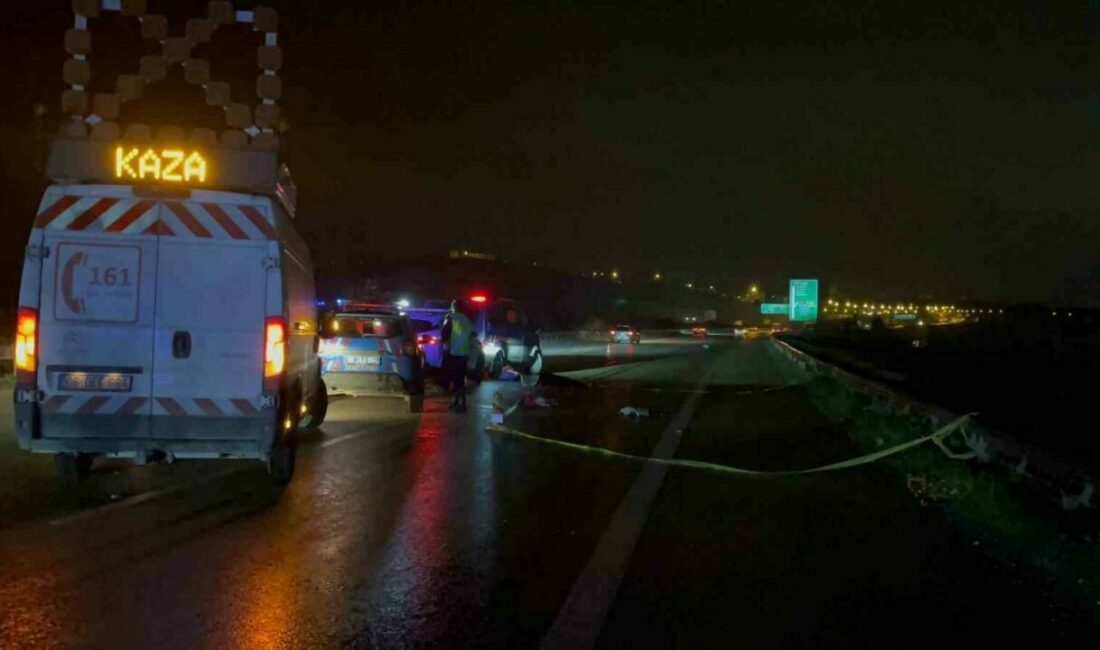 Bursa’da otobanda yolun karşısına geçmek isteyen şahsa tır çarptı. Tırın