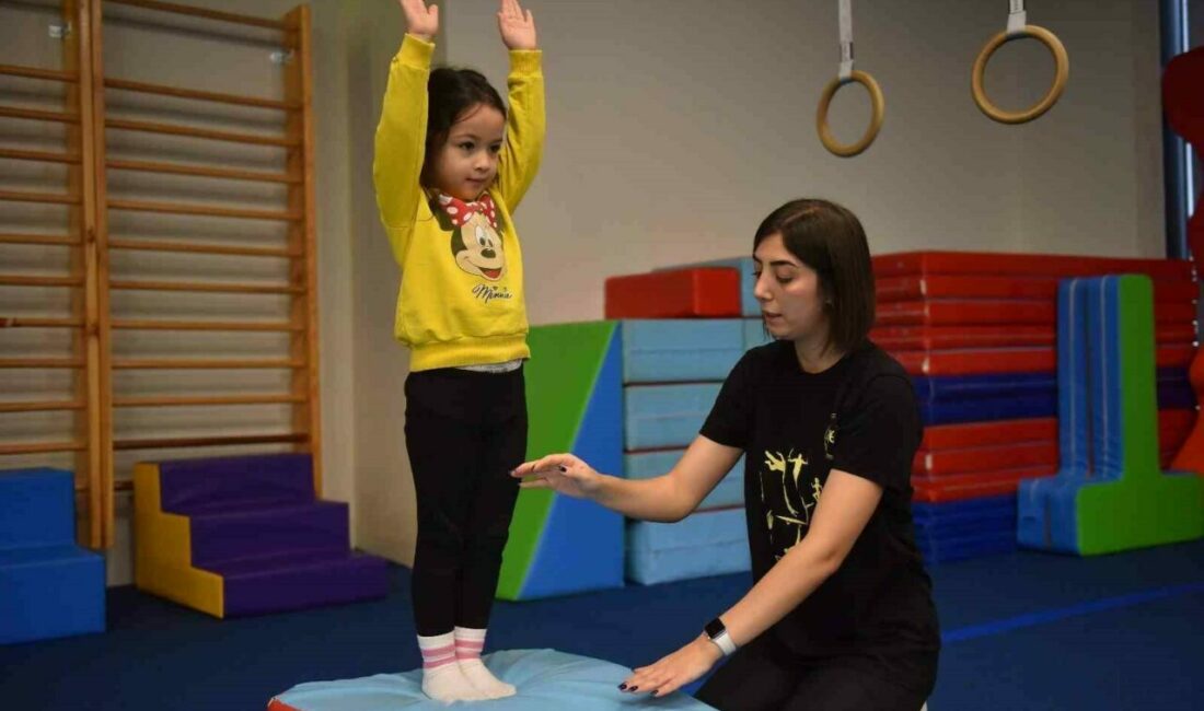 Yıldırımlı miniklere cimnastik eğitimi ‘365 Gün Spor Okulları’ sloganıyla yola çıkan Yıldırım Belediyesi, çocukların