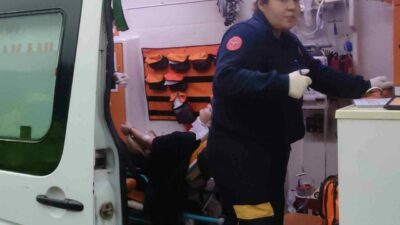 Bursa’nın Orhangazi ilçesinde kontrolden çıkıp ağaca çarpan hafif ticari araçtaki