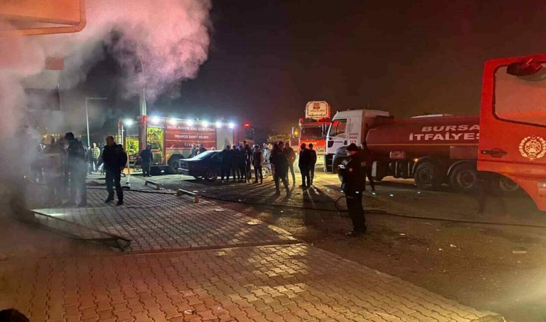 Bursa’nın İnegöl ilçesinde faaliyet gösteren bir marketin deposunda yangın çıktı.