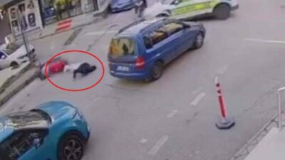 Bursa’da polisten kaçan motosikletli şahıs dönüş yaptığı esnada yere düştü.