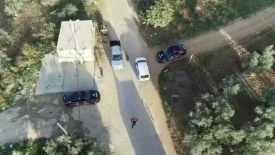 Bursa polis ekipleri, zeytinliklerdeki hırsızlık olaylarını önlemek için drone destekli