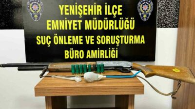 Bursa Yenişehir Emniyet Müdürlüğüne bağlı ekiplerin yaptığı kontrollerde şüphe üzerine