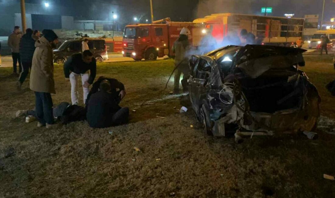 Bursa’nın İnegöl ilçesinde meydana gelen kazada 2 otomobil çarpıştı, kaza