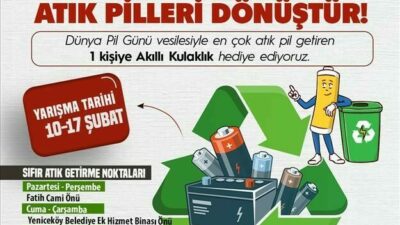 İnegöl Belediyesi, 18 Şubat Dünya Pil Günü sebebiyle atık pil