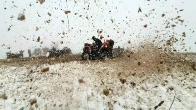 Bursa’da doğa tutkunları karda ATV araçlarıyla macera yaşadı Mudanya ATV
