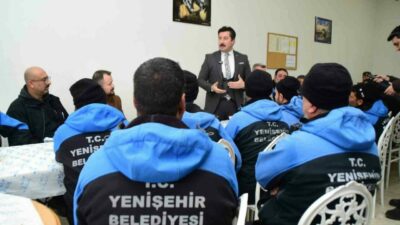 Yenişehir Belediye Başkanı Ercan Özel, Temizlik İşleri Müdürlüğü Ekiplerinin davetini