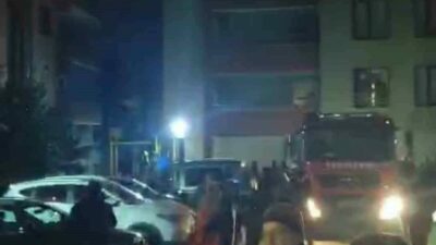 Bursa’nın Nilüfer ilçesinde bir restoranın bacasında çıkan yangın korku dolu