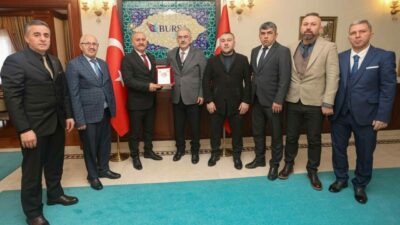 Dünya Türk Birliği Güney Marmara yönetimi Bursa Valisi Erol Ayyıldız’ı