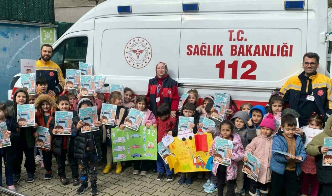 Miniklerde ’112 Acil’ farkındalığı oluşuyor Bursa İl Sağlık Müdürlüğü, 112 acil çağrı hattının gereksiz aranmasının