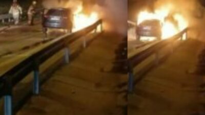 Bursa’da seyir halindeyken alev alan otomobil kullanılamaz hale geldi. Olay,