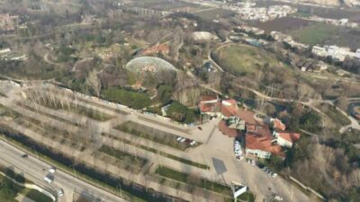Bursa Hayvanat Bahçesinde bulunan boz ayılar, havaların mevsim normallerinin üzerinde