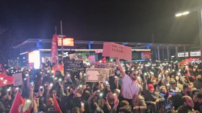 Bursa'da 19 Mart'tan beri devam eden protestolarda bu sabah saatlerinde