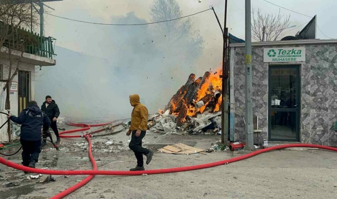 Bursa’da geri dönüşüm tesisinde yangın Bursa’nın Osmangazi ilçesinde faaliyet gösteren geri dönüşüm tesisinde yangın çıktı.