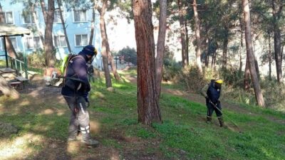 Gemlik Belediyesi Park ve Bahçeler Müdürlüğü ekipleri, ilçe genelinde çevre