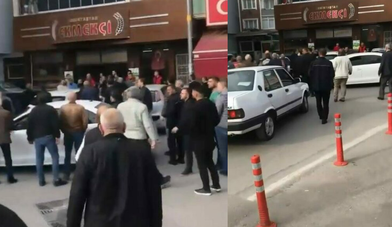 Bursa’da iftar saati yolu paylaşamayan iki sürücü birbirine girdi. Sürücülerin