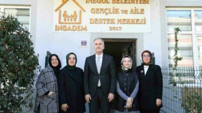 İnegöl Gençlik ve Aile Destek Merkezi’ni ziyaret eden Belediye Başkanı