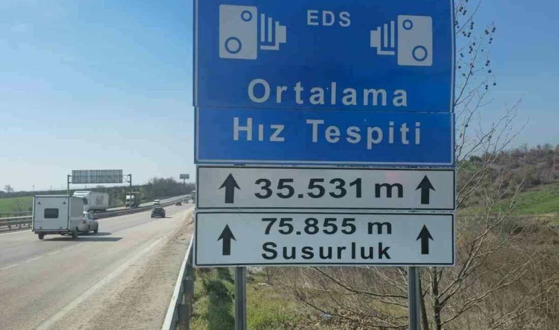 Ortalama hız tespit sistemi genişletildi Bursa İl Emniyet Müdürlüğü, şehirlerarası karayollarında kazaların yoğun olduğu güzergahlar