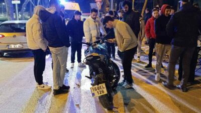 Bursa’nın İnegöl ilçesinde otomobil ile çarpışan motosikletin sürücüsü yaralandı. Kaza