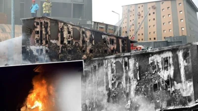 Bursa Uludağ'da bulunan Kervansaray Otel'de yangın çıktı. Binanın Kartalya'daki yangının