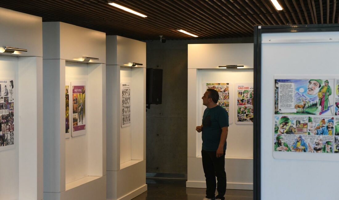 ‘Elinde Fırça, Dilinde Müzik’ çizgi roman sergisi açıldı Osmangazi Belediyesi’nin ev sahipliğinde gerçekleşen ‘Elinde Fırça Dilinde Müzik’ adlı