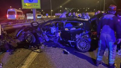 İstanbul-İzmir Otoyolu Çağlayan Mahallesi yakınlarında meydana gelen kazada 1 kişi