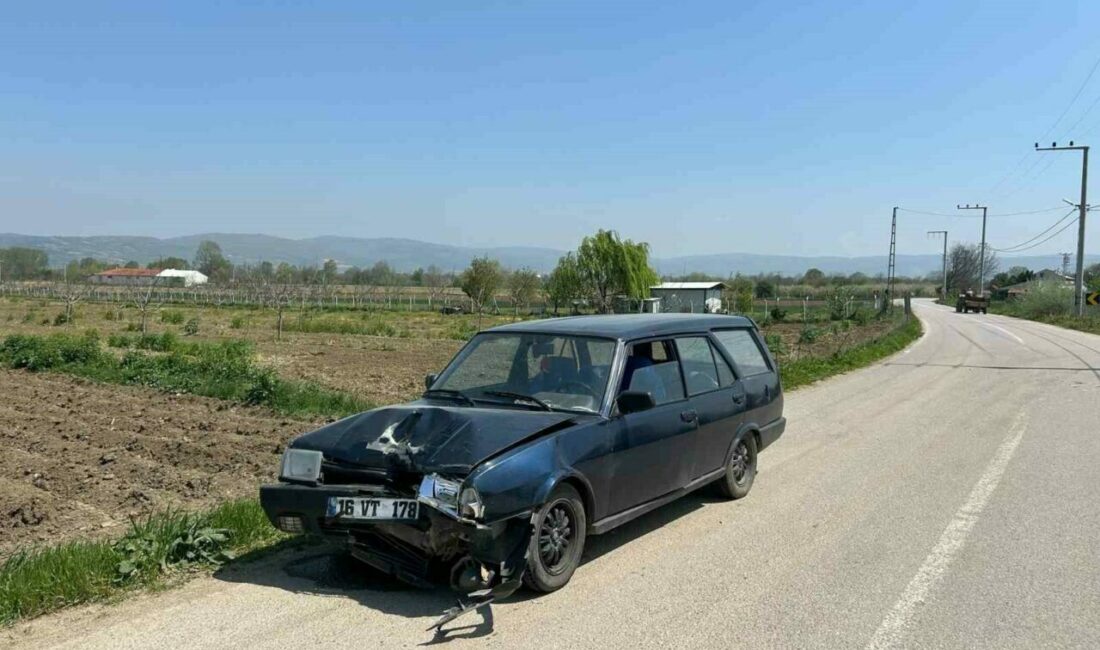 Bursa’da otomobil tarlaya uçtu Bursa’nın İnegöl ilçesinde 2 otomobil çarpıştı. Kaza sonucu tarlalık alana