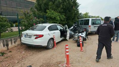 Bursa’nın İnegöl ilçesinde 3 otomobil ile 5 motosikletin karıştığı kazada