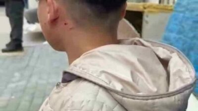 Bursa’da dışarda oyun oynarken fazla ses çıkaran ve cama tıklayan