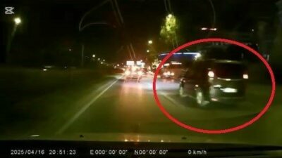 Bursa’da canını hiçe sayan bir sürücü, yoğun trafikte makas atarak