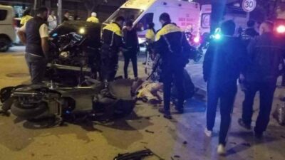 Bursa’nın Gemlik ilçesinde otomobil ile motosikletin kafa kafaya çarpıştığı kazada