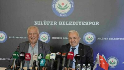 Nilüfer Belediye Başkanı Şadi Özdemir ve Nilüfer Belediyespor Başkanı Muharrem