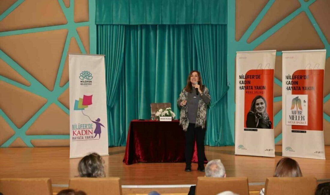Yazar Müge İplikçi Nilüferli kadınlarla buluştu Nilüfer Belediyesi’nin kırsal mahallelerdeki kadınlara kitap okuma alışkanlığını artırmak amacıyla
