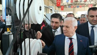 Bursa Büyükşehir Belediyesinin kente kazandırdığı Tarım Plast Fabrikasında, yüzde 100 geri