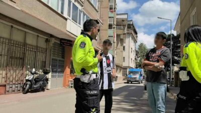 Bursa’nın İnegöl ilçesinde meydana gelen olayda 15 yaşındaki çocuk, motosikletli