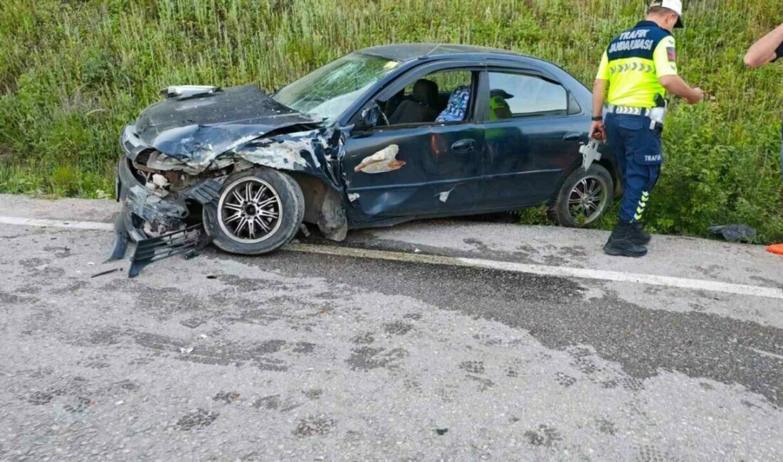 Bursa’nın İnegöl ilçesinde iki otomobilin kafa kafaya çarpıştığı kazada 3