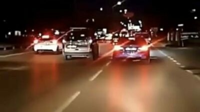 Bursa’da seyir halinde olan sürücüleri hiçe sayarak makas atan lüks