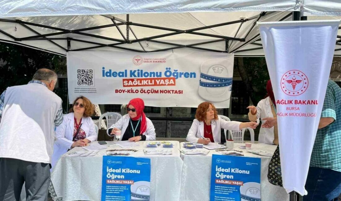 İl sağlık müdürlüğü ekipleri tarafından, Bursa’daki park ve meydanlarda kilo
