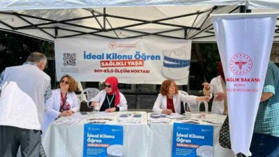 İl sağlık müdürlüğü ekipleri tarafından, Bursa’daki park ve meydanlarda kilo