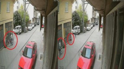 Bursa (İHA) Bursa’da, sokakta otururken Trabzonspor forması giydiği için biber