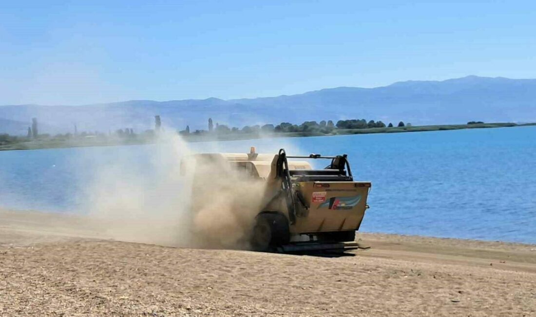 Boyalıca sahili yaz sezonu için temizleniyor Bursa Büyükşehir Belediyesi, yaz sezonu öncesinde İznik Boyalıca sahilinde çam,