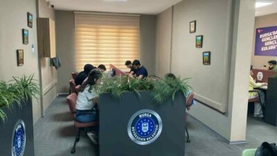 Bursa Büyükşehir Belediyesi Gemlik ve Görükle Gençlik Merkezleri sınav dönemi