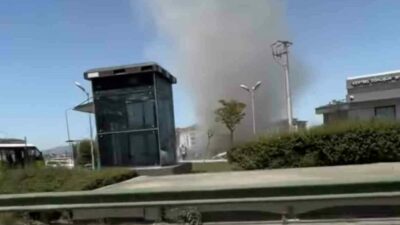 Bursa’da oluşan hortum, kısa süreli paniğe neden oldu. Mahallede etkili