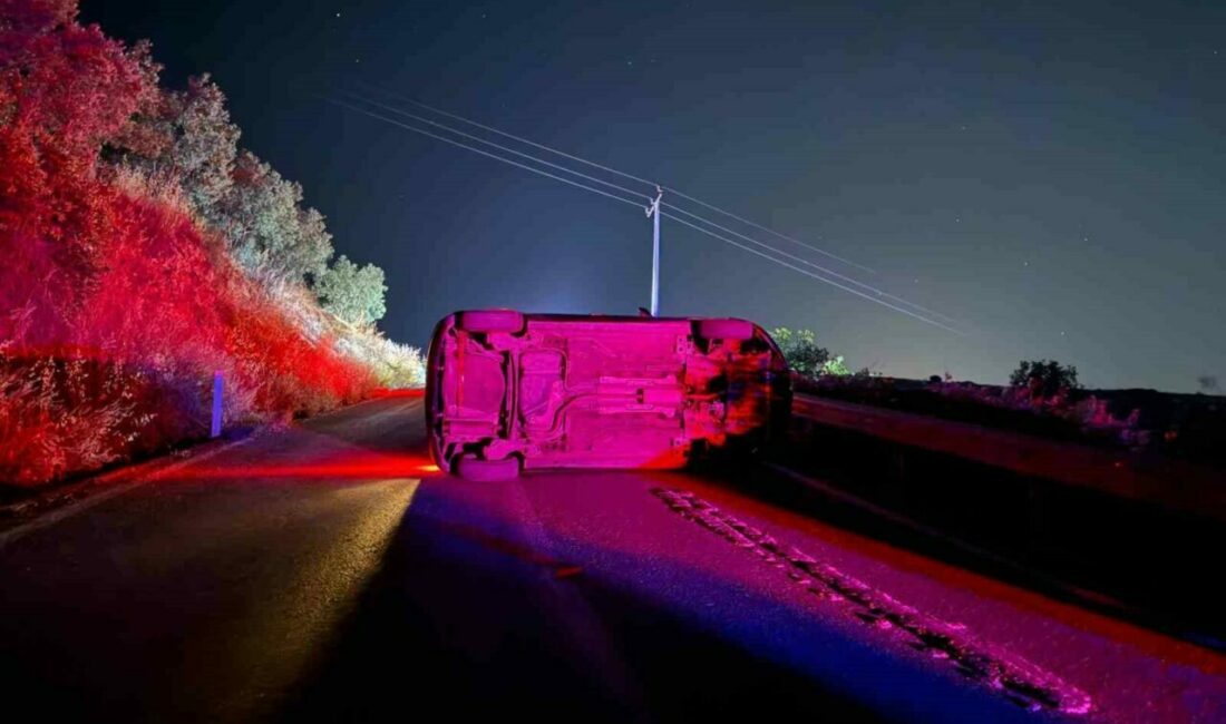 Bursa’nın Gemlik ilçesinde sürücüsünün kontrolünden çıkan otomobil takla attı. Yaşanan