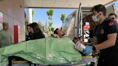 Bursa’nın İnegöl ilçesinde bir evin girişindeki doğalgaz hattında patlama meydana